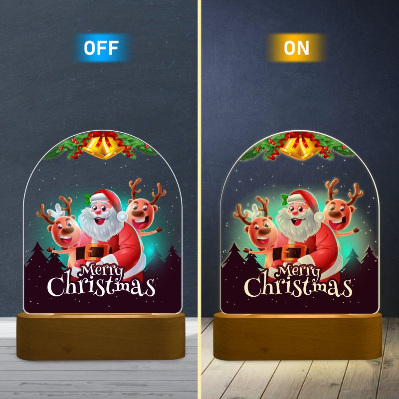 Merry Christmas Santa Claus Table Lamp Christmas Home Decor Light Warm White Light Gift for Christmas | Kids Room Decor Gift for Friends & Family